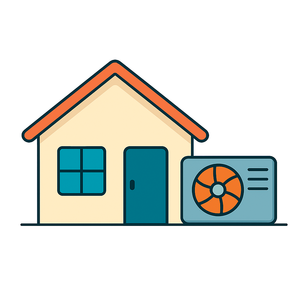 Warmtepomp illustratie